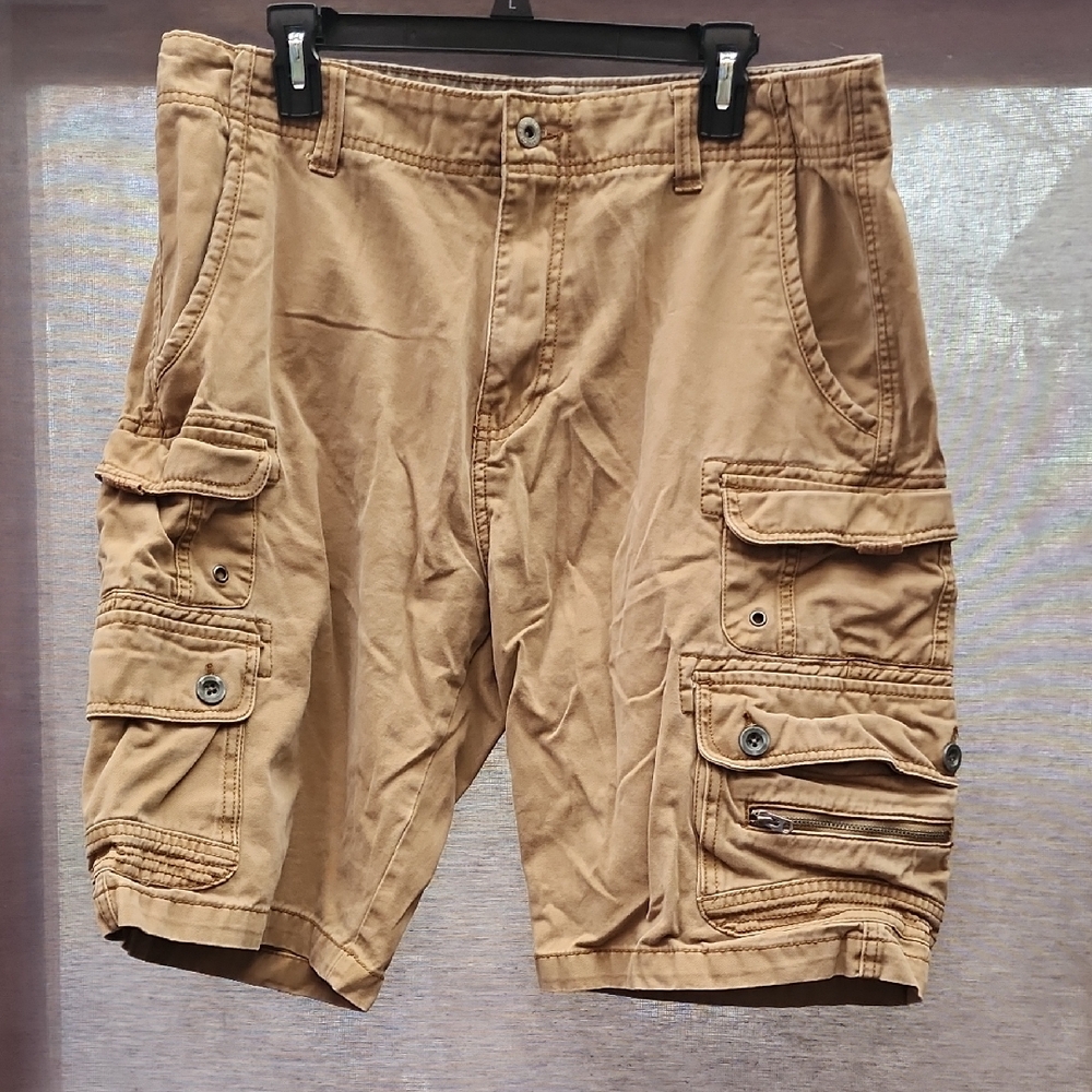 Men's Tan Iron Co Cargo Shorts